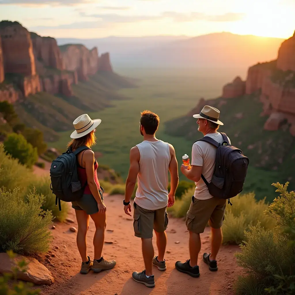 Снежные шапки гор на закате, создающие волшебный пейзаж.